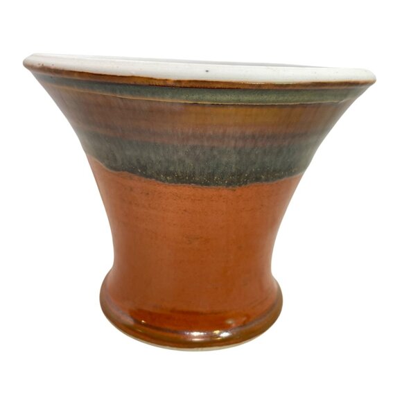Vintage Handcrafted Pottery Vase, Riser, Planter with Multicolor Glaze - Picture 1 of 9